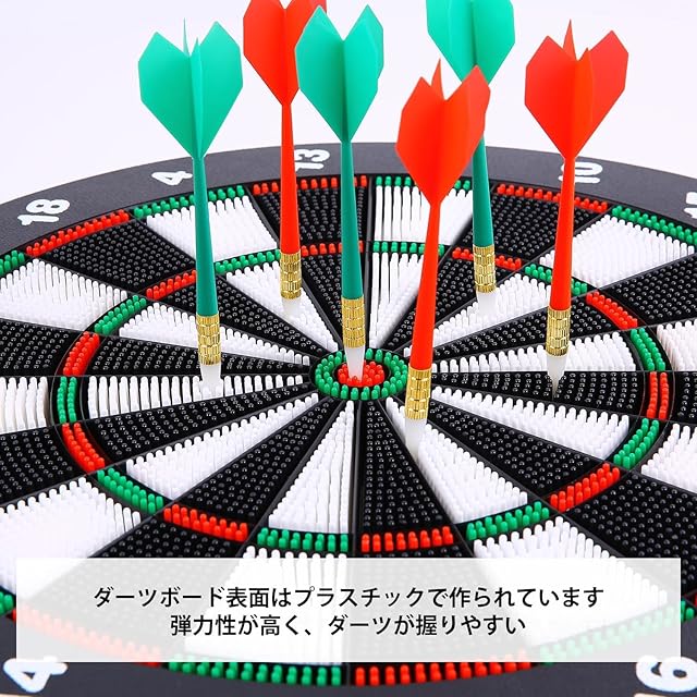 BKJANYO ダーツボード +6本のダーツ 壁掛け/テーブルに使用 子供