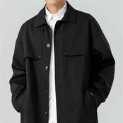 ロング丈 フロントボタン オーバーコート af0130