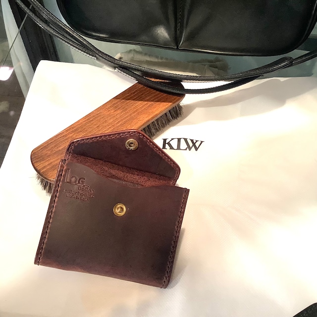 KLW Bridle leather LW-01-DB-BRI Smart Wallet（ミニウォレット）　hand sewing　Kyotani Leather Works　高級ブライドルレザー 財布