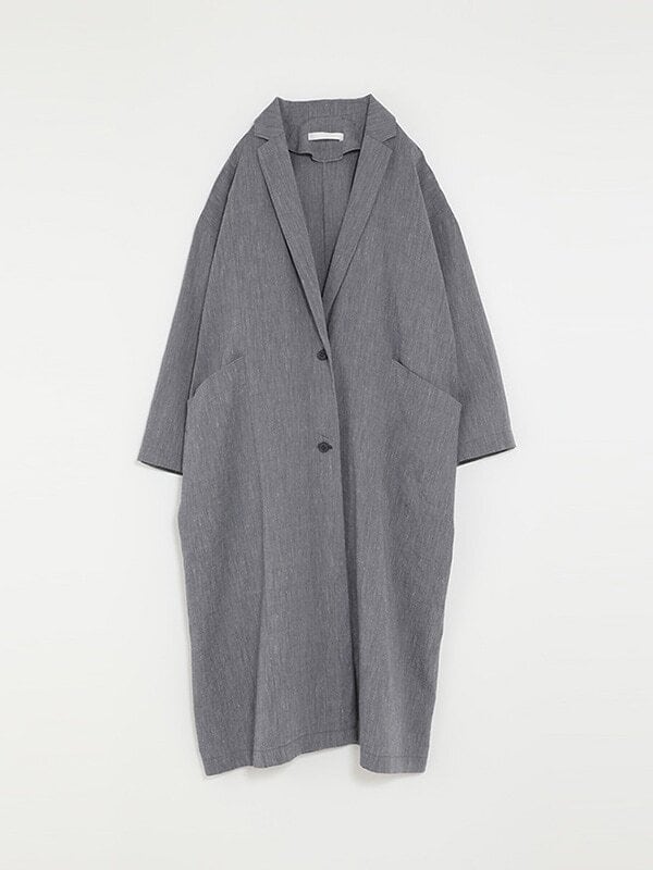evam eva |linen washi long jacket