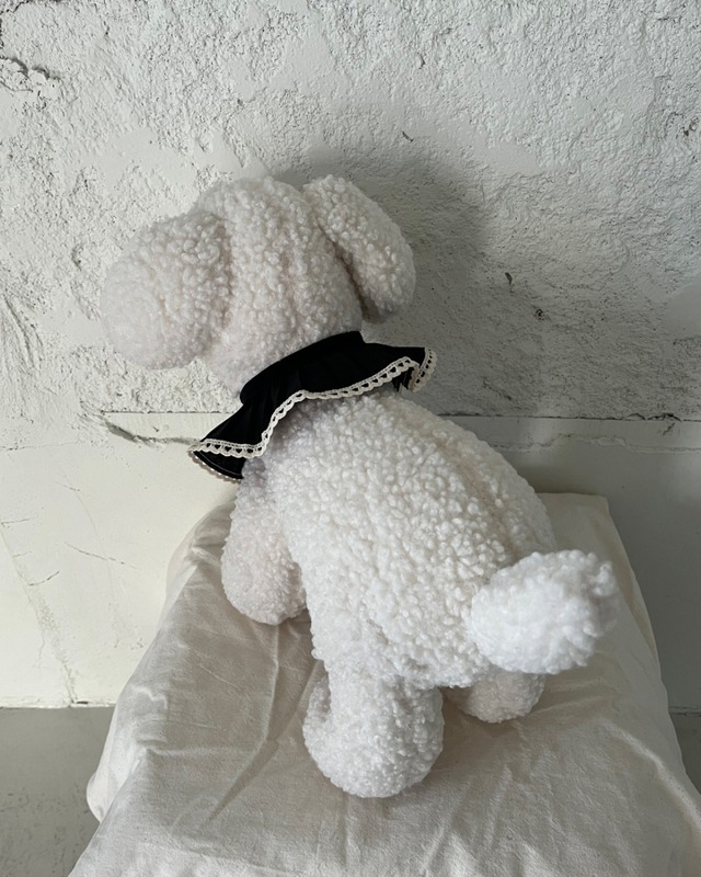 受注制作【curum】Black pleats cape 〔お名前item〕