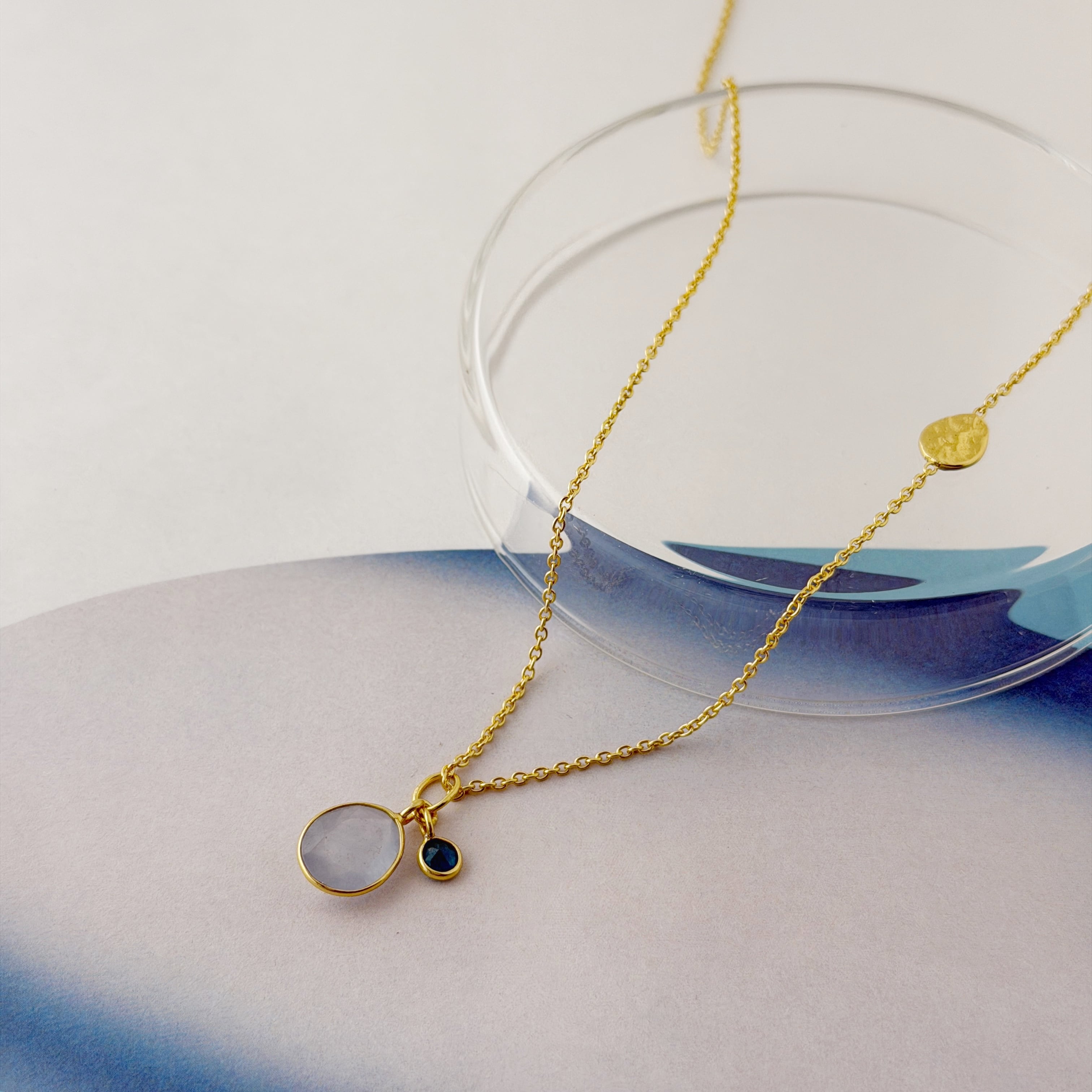 【Lagoon Original】Gold Coating ダブルジェード ロング ネックレス