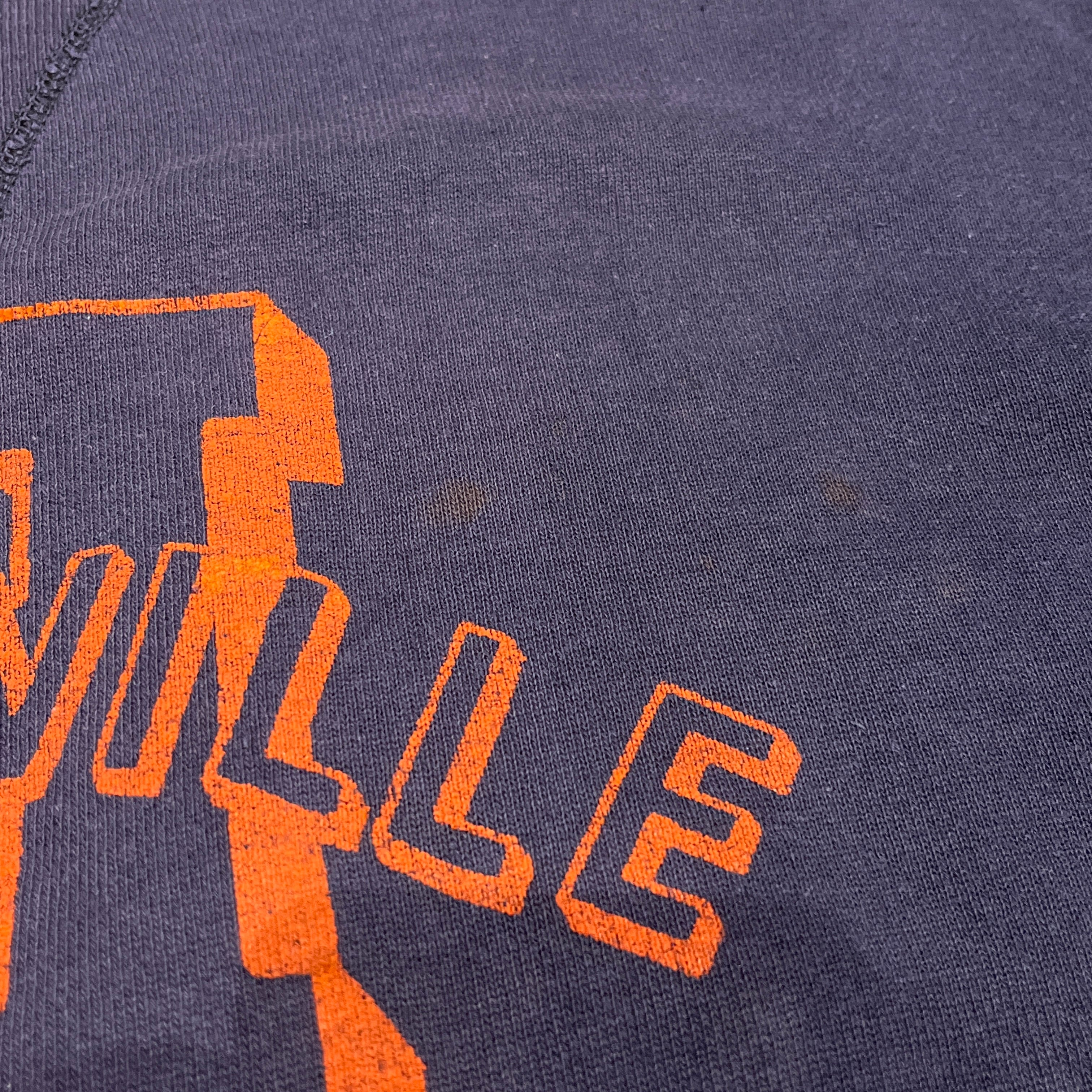 50s Front V Print Sweat Shirt 50年代 前V スウェット ビンスウェ 紺