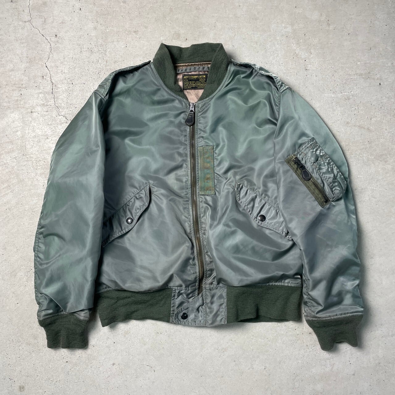 CAB CLOTHING L-2B 最初期型 復刻 フライトジャケット メンズM 古着 民間品 USAF  セージグリーン【ミリタリージャケット】/カーキグリーン | cave 古着屋【公式】古着通販サイト