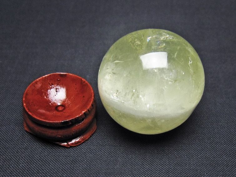 シトリン 丸玉 34mm シトリンクォーツ スフィア 一点物 141-7770