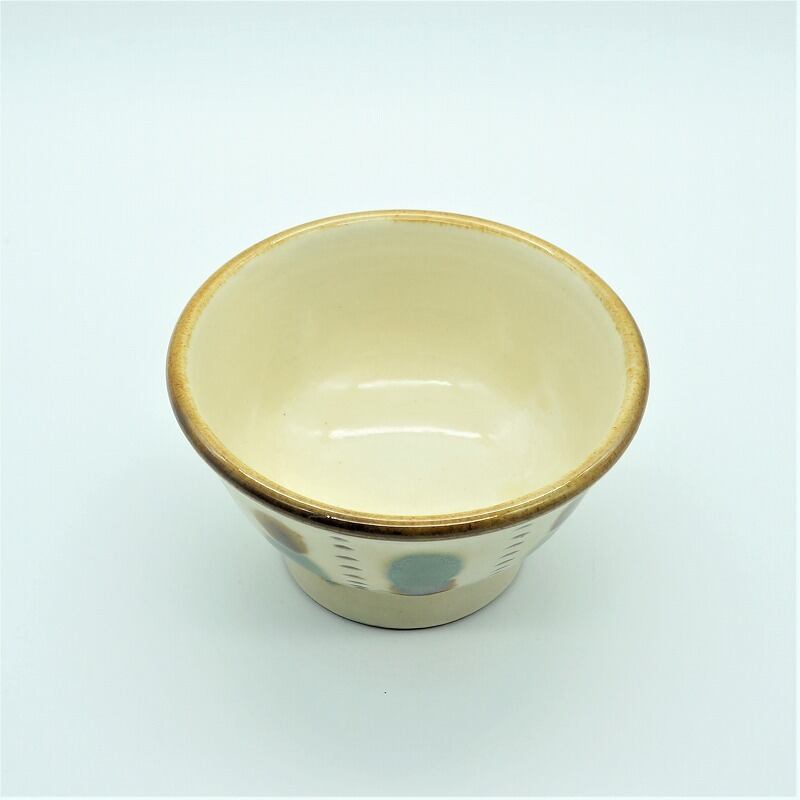ころんとした4寸マカイ 三彩【幸陶器】 | 沖縄の工芸品うぃーりきさん