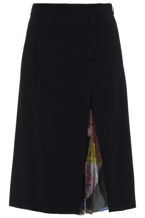【EMILIO PUCCI】 装飾付き パネルデザイン ストレッチクレープ スカート 211000029