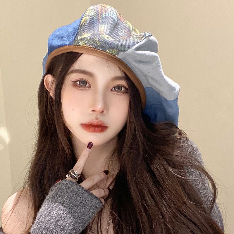 レディーススプリングオータムスタンダード レトロ 帽子 春物 秋物 ベレット ヘアアクセサリー ブラック・アイド・ピーズ78871030921