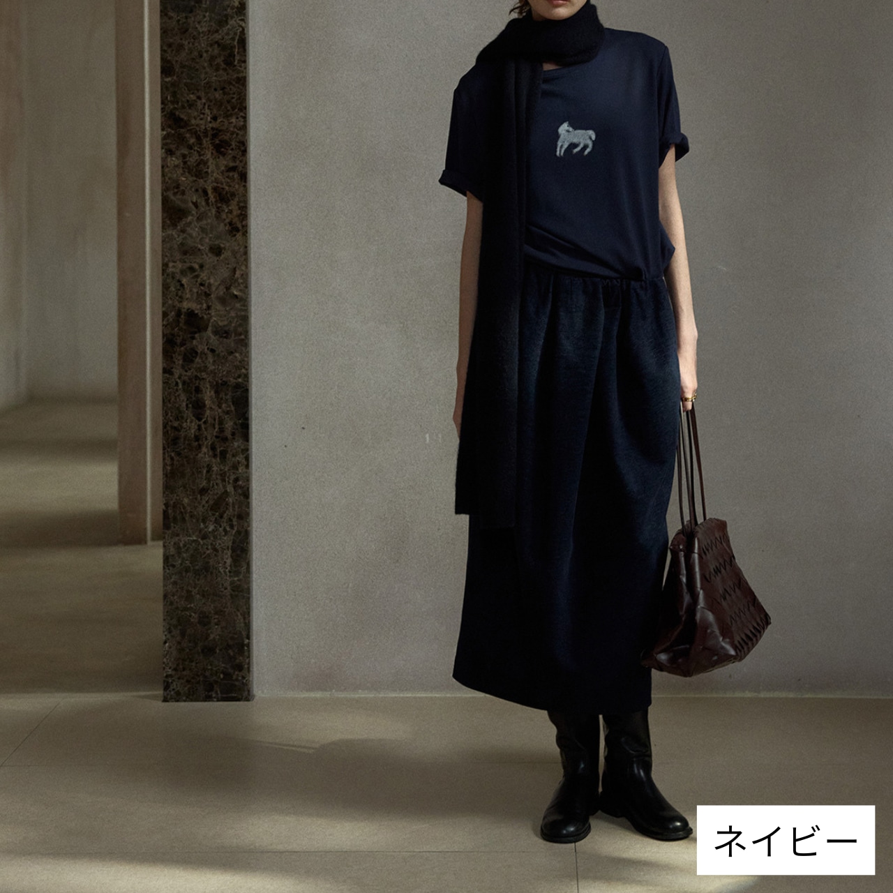 Waist Elastic Midi Flare Skirt T4265