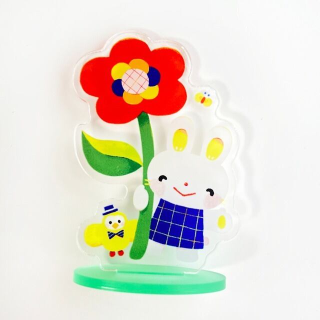 アクリルスタンド「赤い花といっしょに」/ アクスタ / にしみやちえ