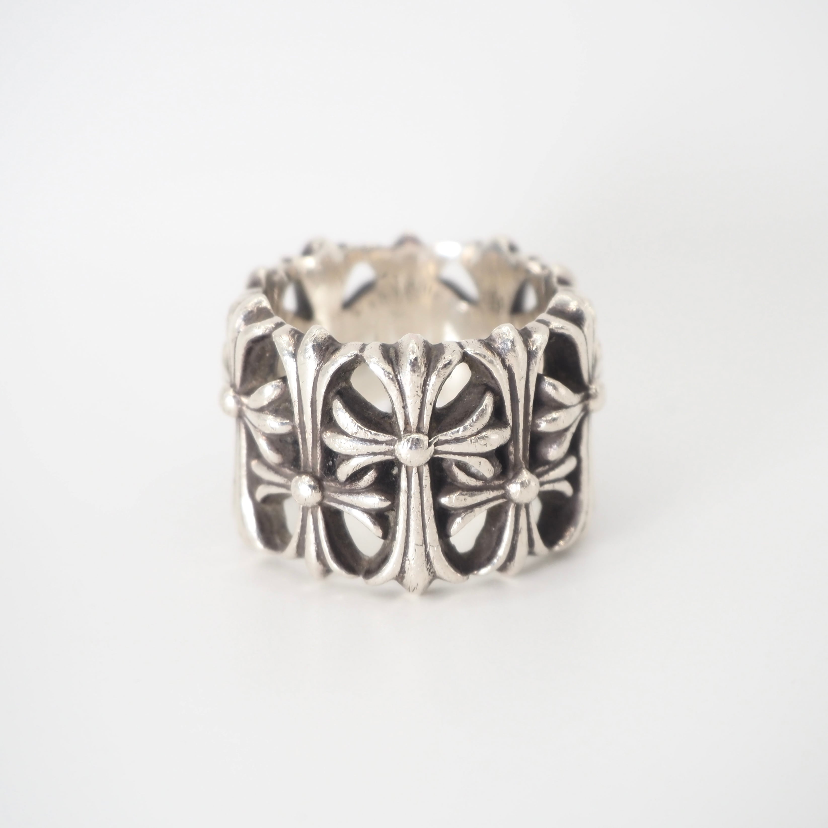 CHROME HEARTS 約14号 セメタリークロス リング シルバー925 クロム