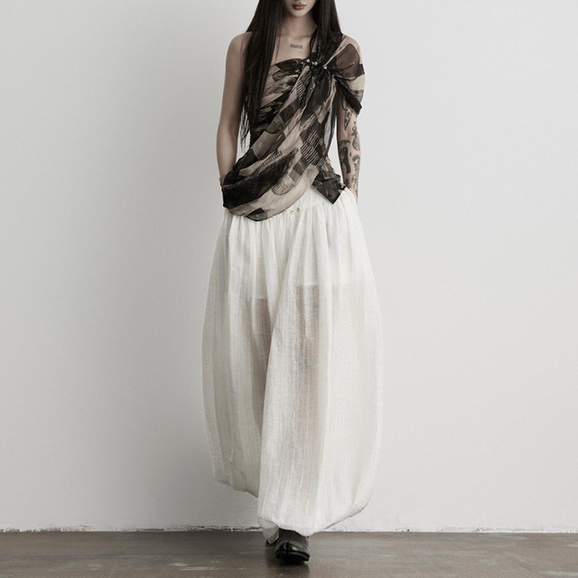 Beaded balloon pants C1541
