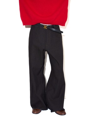 Nomàt "WOOL COTTON Straight Pants〔Dark Brown〕"