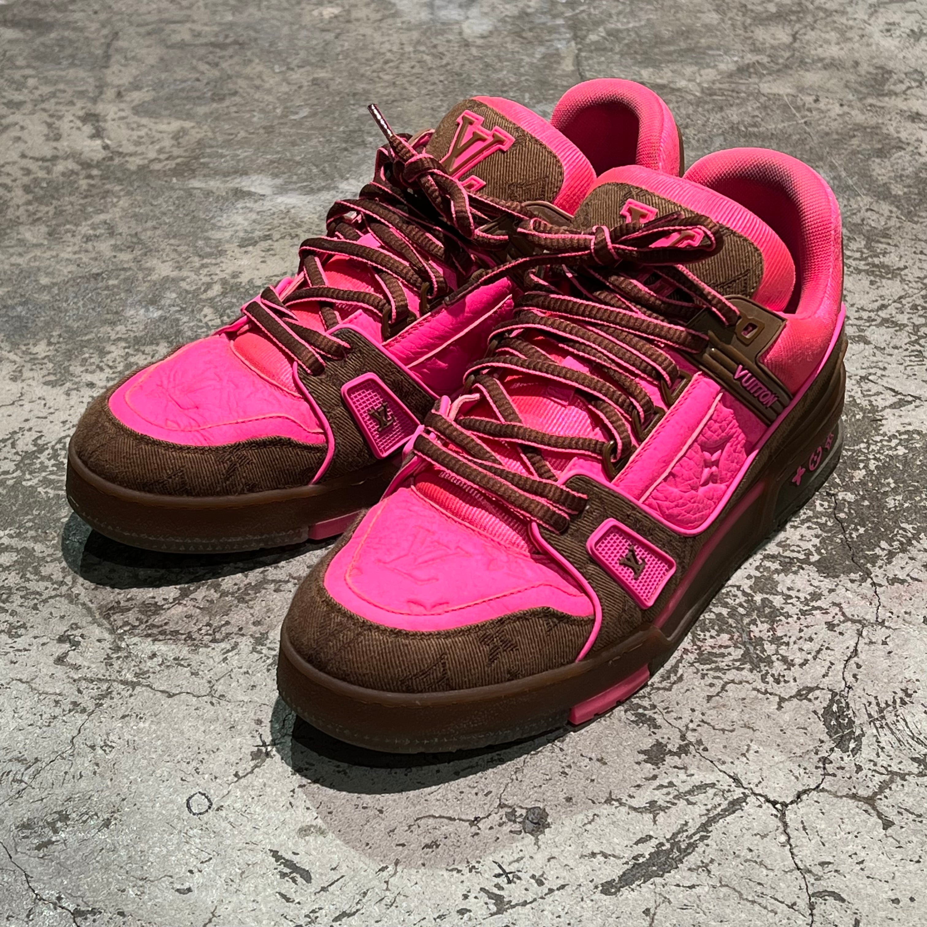 Louis Vuitton ルイヴィトン Trainer LVトレイナー モノグラム ピンク ...