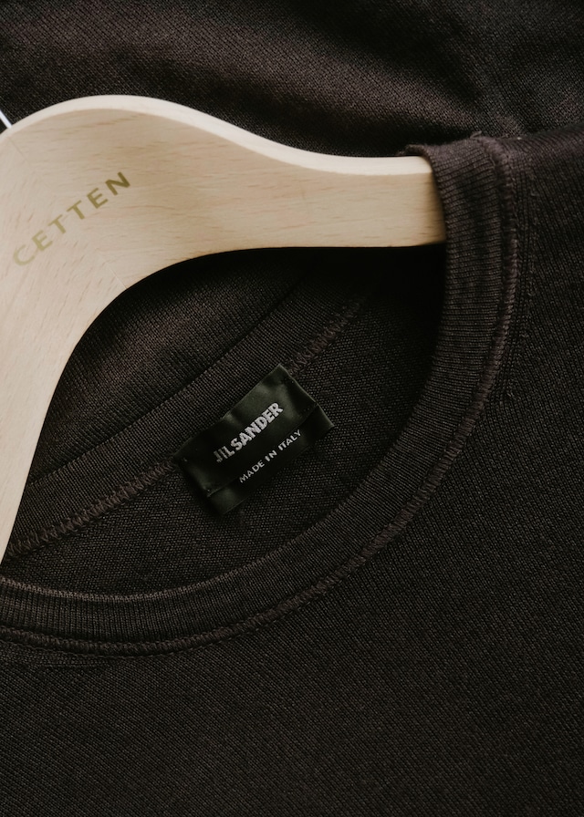 JIL SANDER 2014 wool silk crew neck knitted sweater