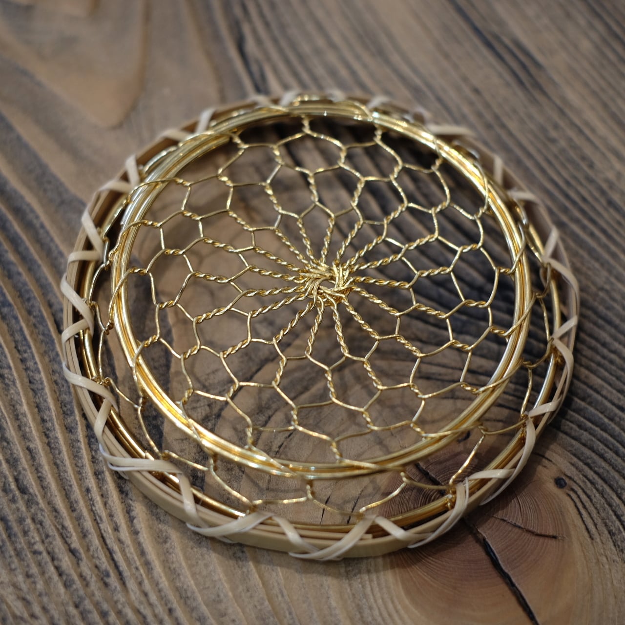 辻和金網 手編み銅製コースター（金メッキタイプ） | CIRCLE online