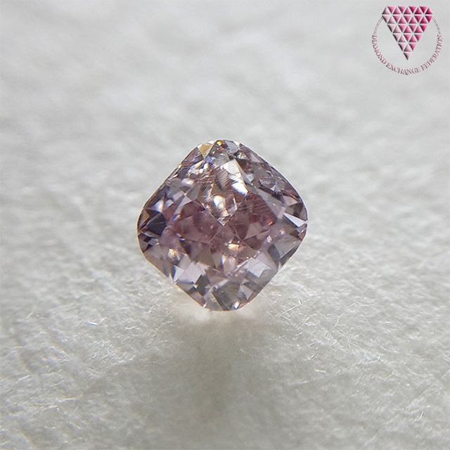 0.232 ct Fancy Purplish Pink SI2 CGL 天然 ピンク ダイヤモンド クッション シェイプ