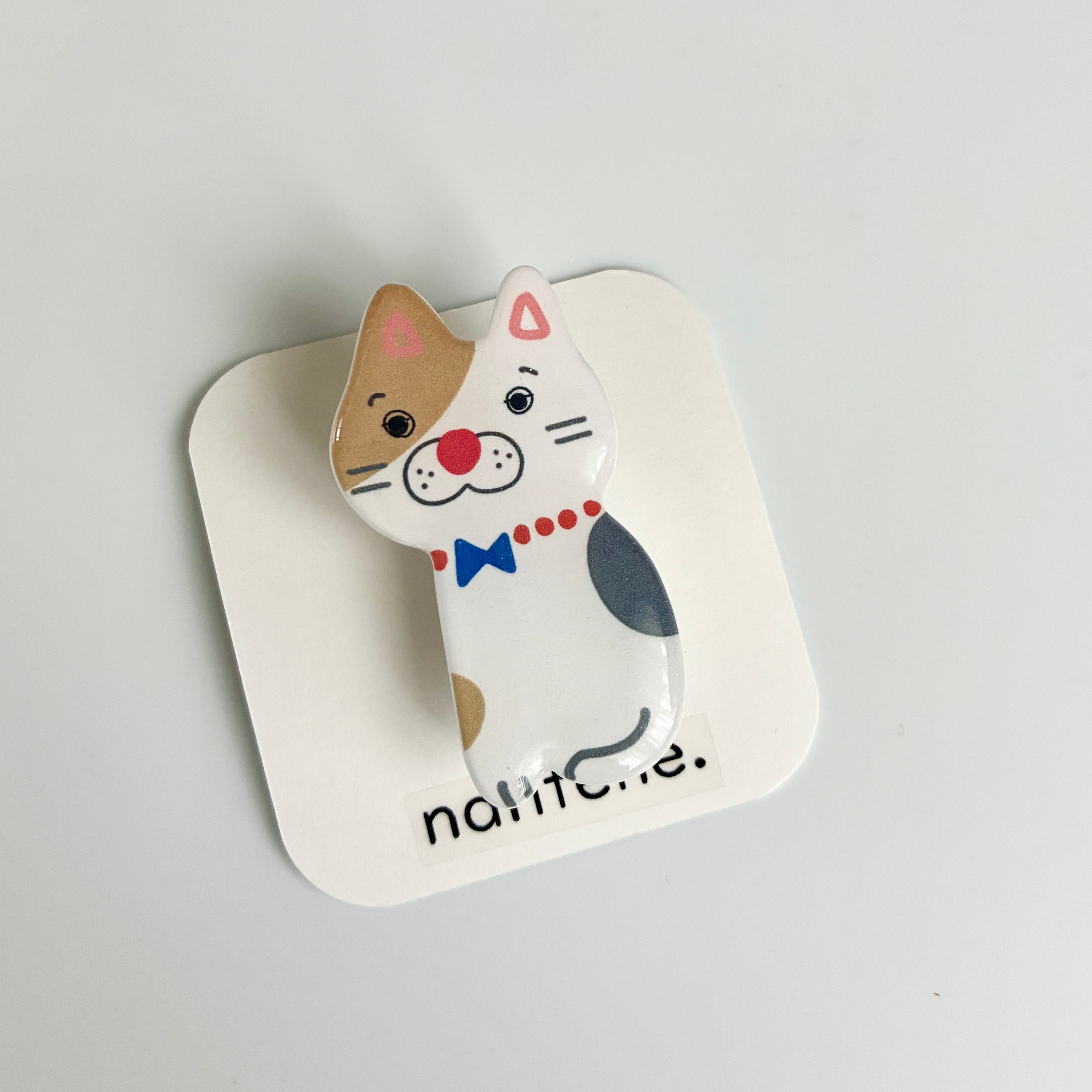 三毛猫 ブローチ