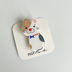 三毛猫 ブローチ