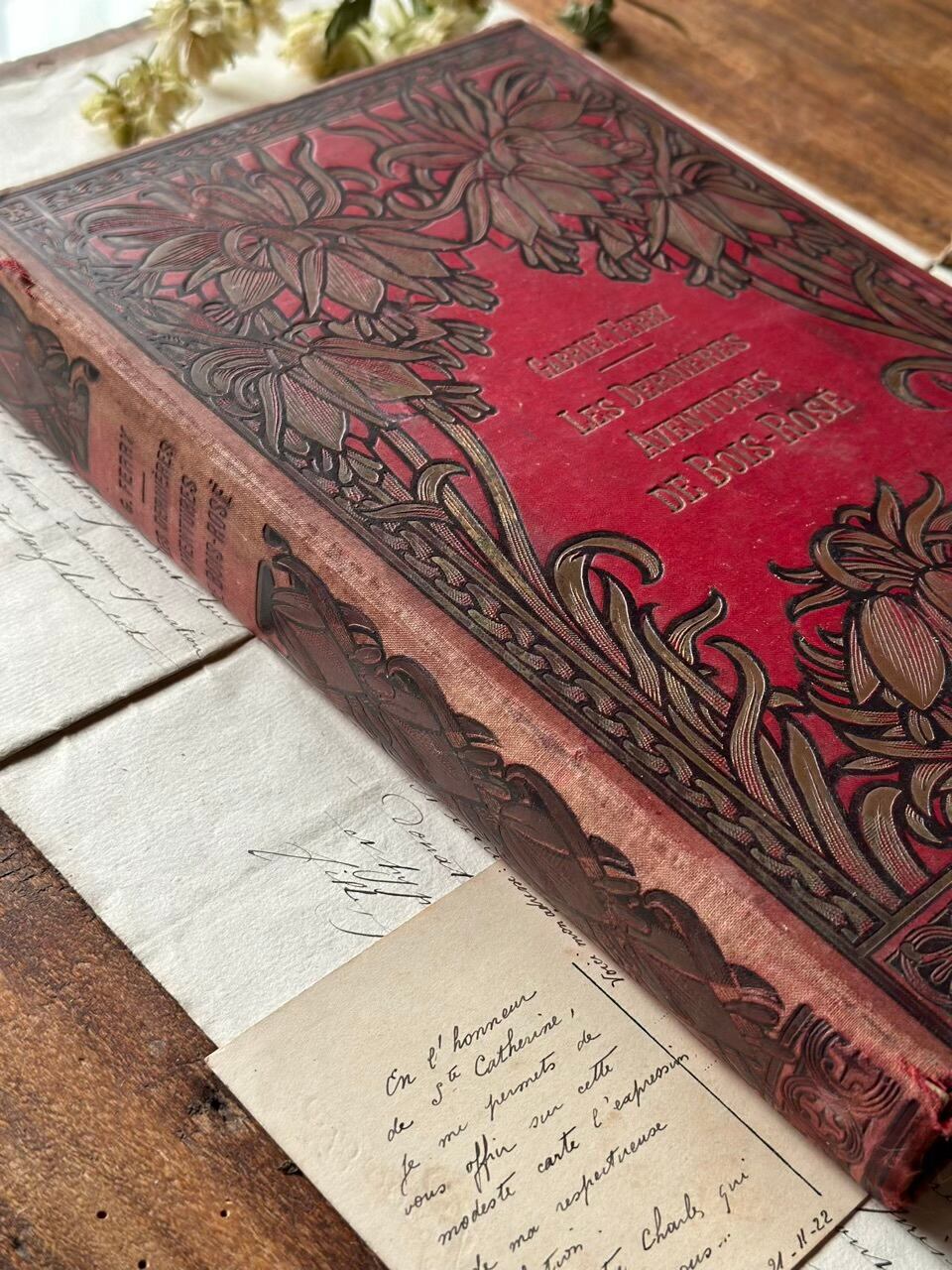 希少 1910年 フランス 貿易の資料 研究書 古書 アンティーク コレクション 19世紀末 赤い装丁の古書 | Brocante de La Cocotte （フランス