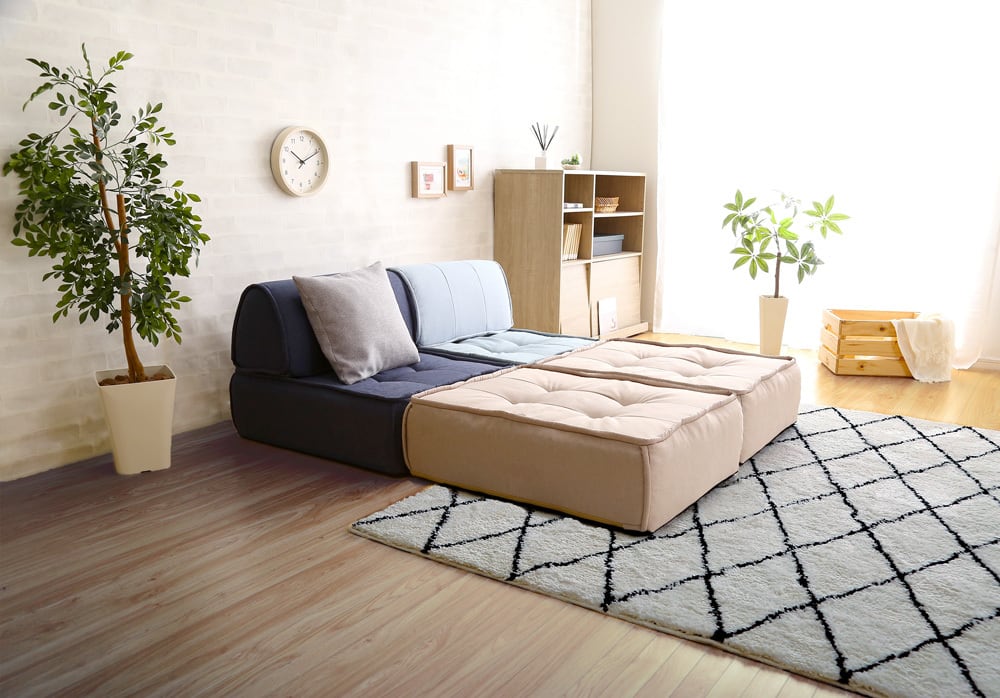 一人掛け背もたれフロアクッションセット 全5色 | TKSKSHOP☆送料無料☆