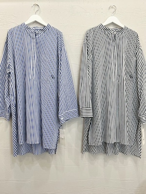 【CLOCHE】ストライプチュニックシャツ