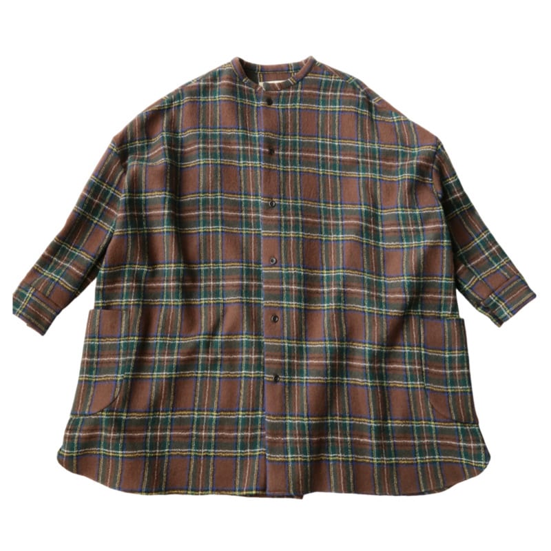 7840 WOOL TARTAN CHECK ROOMY SHIRT | THE DEARGROUND