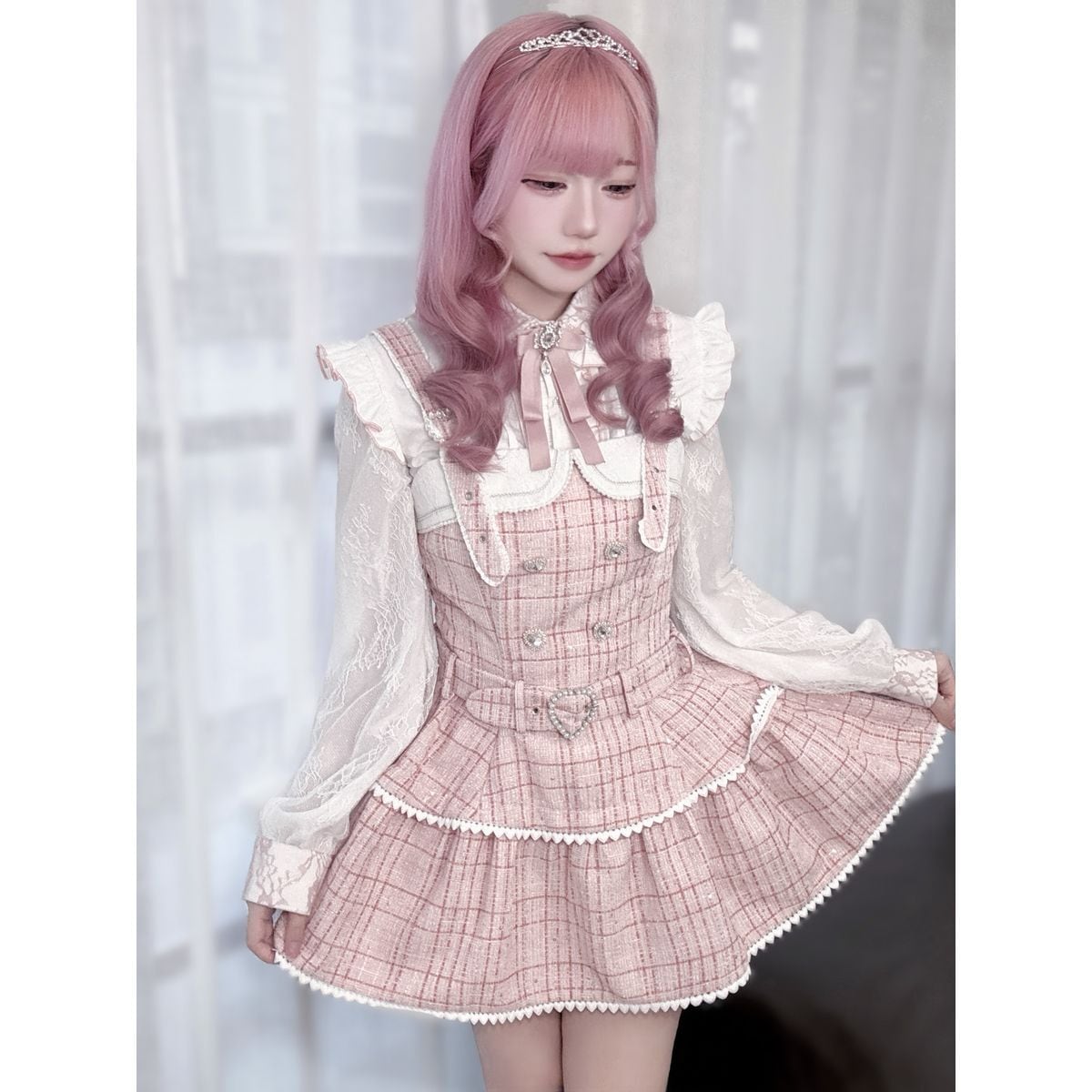 地雷系・量産型チェック柄JSKセットアップ：JSK | Maiden's Rêve