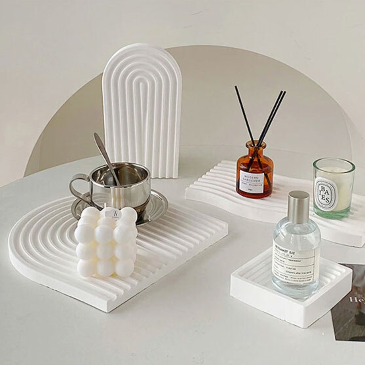 トレー ホワイト U型 22cm トレイ アクセサリー プレート