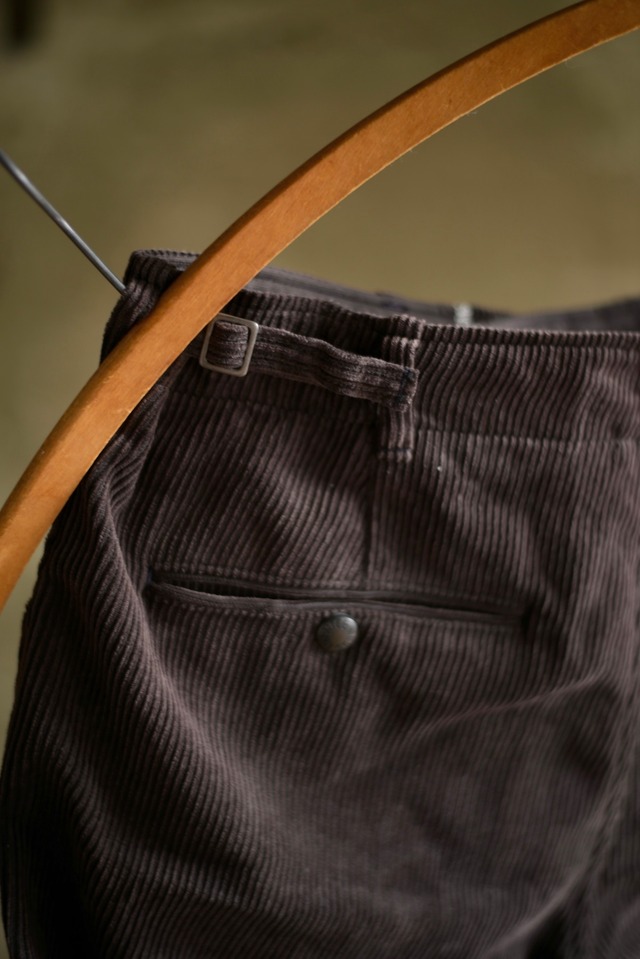 NICENESS / S.MORLEY  SILK CORDUROY FRISCO TROUSERS (brown)