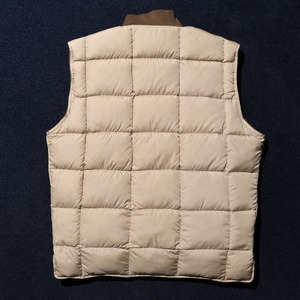 極美品 M ブラウン ベージュ Eddie Bauer Downlight Vest エディーバウアー グース ダウンライトベスト