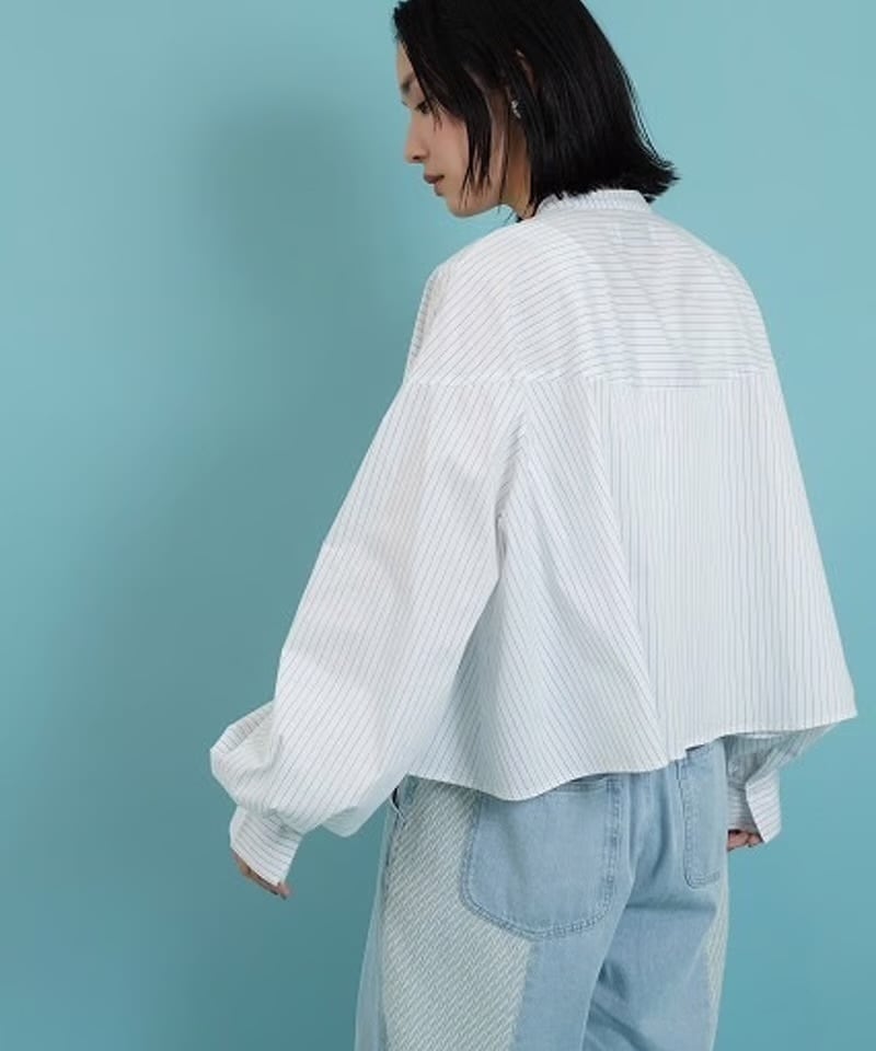 CYAN TOKYO 】サーキュラーピンストライプシャツ | valance 福井