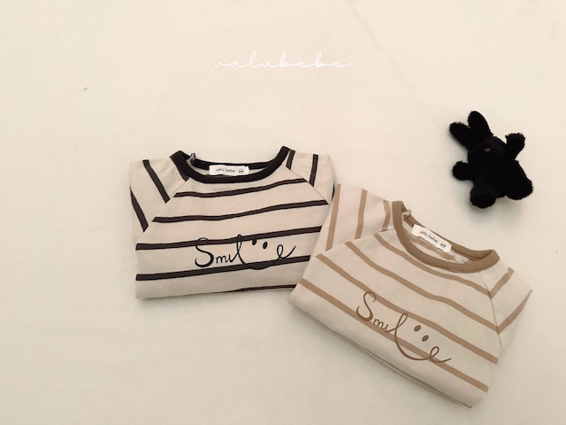 【即納】smile border tee (baby, kids)