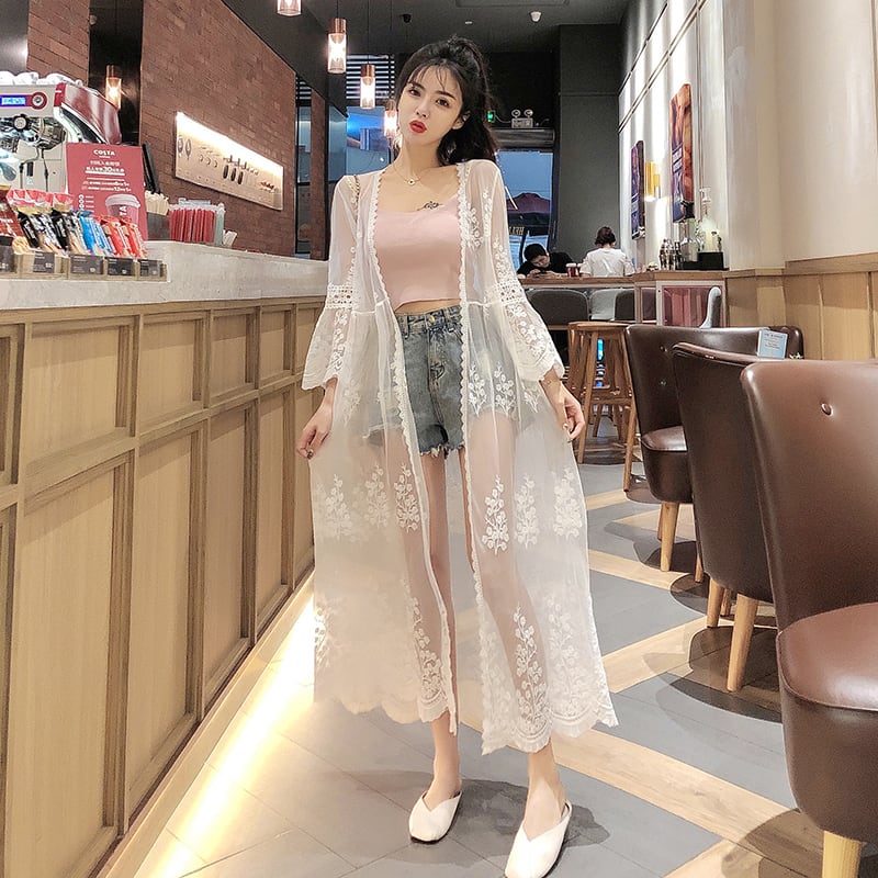 シースルー 刺繍 ジャケット スーパービューティ Super Beauty