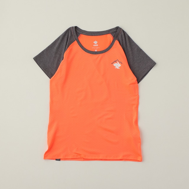 rabbit(ラビット) EZ Tee Perf SS - Fiery Coral   ウィメンズランニングTシャツ