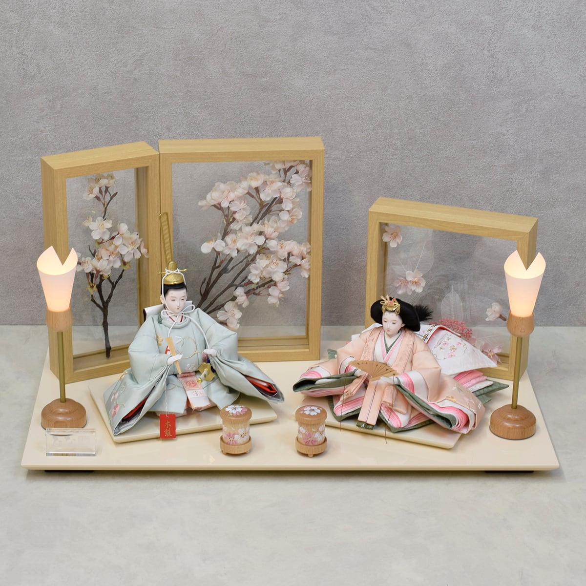 古い雛人形　親王飾り　雛飾り 雛人形 親王飾り【紅葉】Kureha |二世 三宅玄祥｜京人形