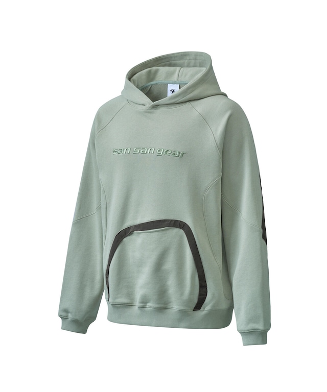 [SAN SAN GEAR] NYLON POCKET HOODIE [LIGHT GREEN] 正規品 韓国ブランド 韓国通販 韓国代行 韓国ファッション sansan san san サンサンギア