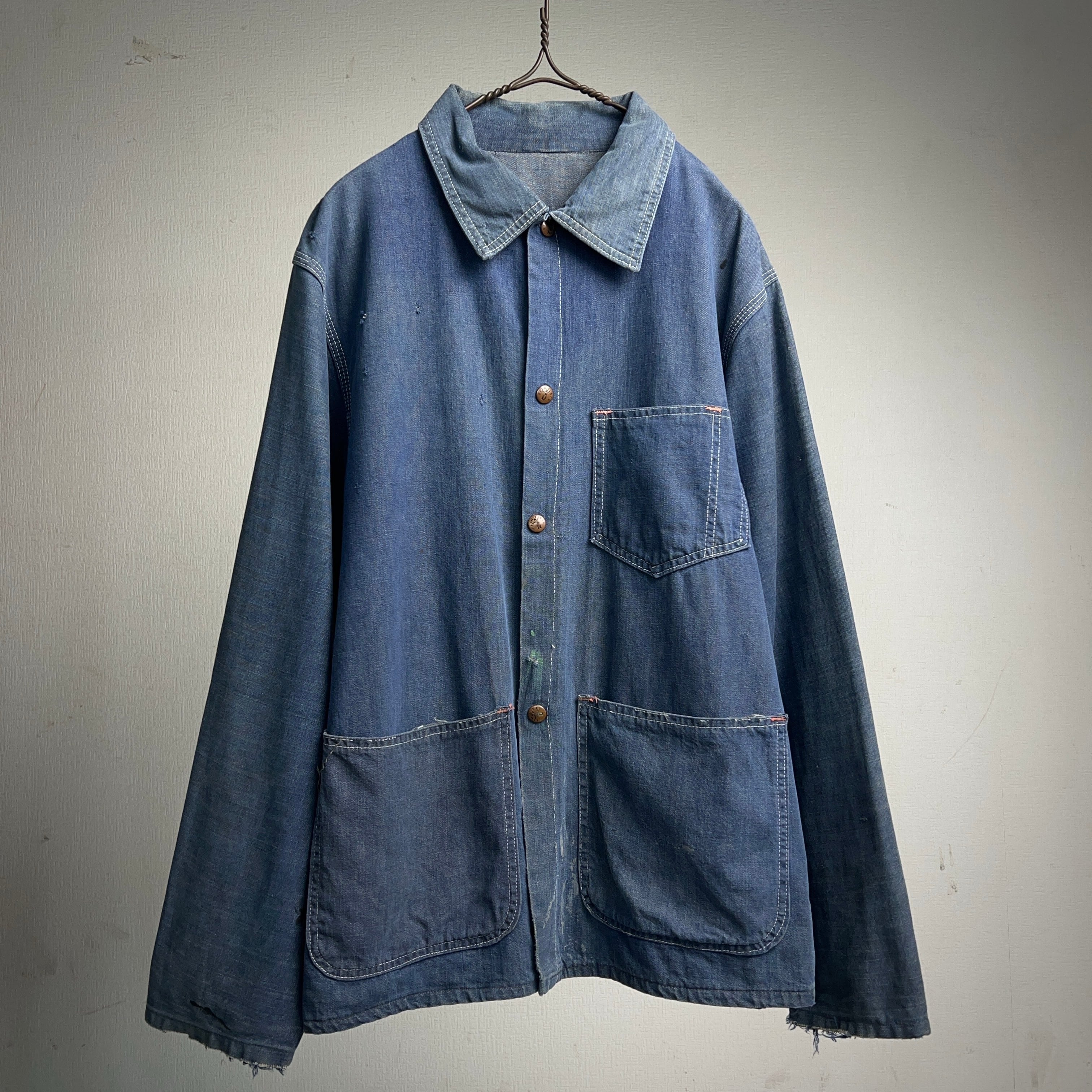 1970's VAT DYE DENIM CHORE JACKET 70年代 バットダイデニム
