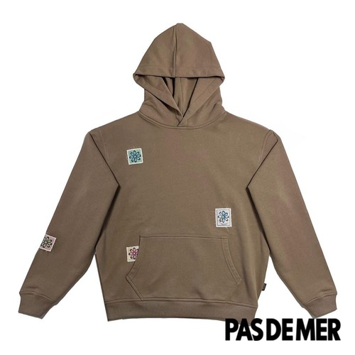 【PAS DE MER/パドゥメ】FLOWERS HOODY パーカー / BROWN / SS26-14040