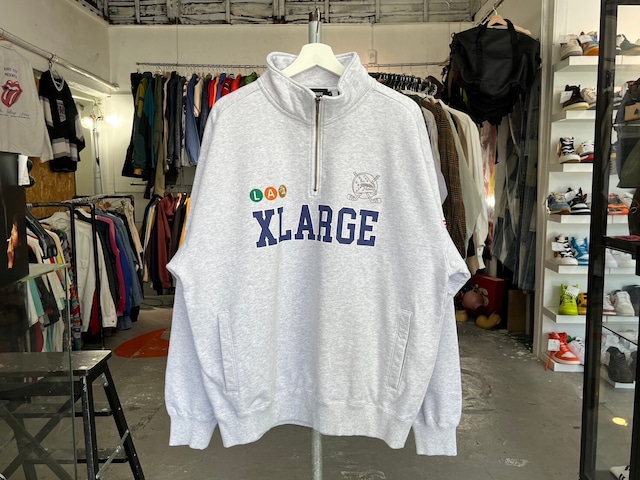 XLARGE HOCKEY HALF ZIP SWEAT ASH XL 90011