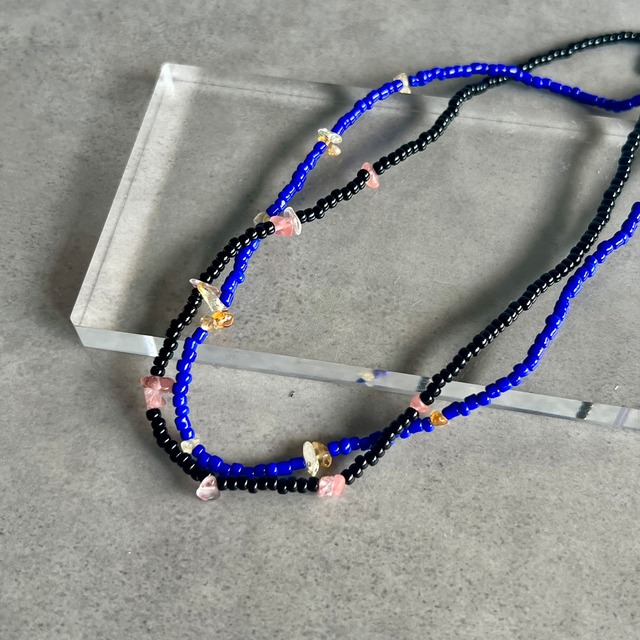 beads×stone necklace
