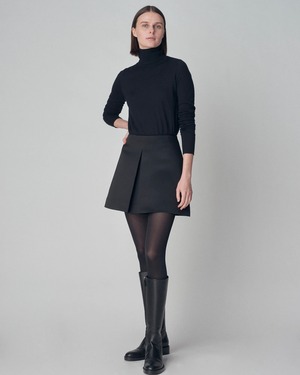 【co】A-Line Mini Skirt in Bonded Satin