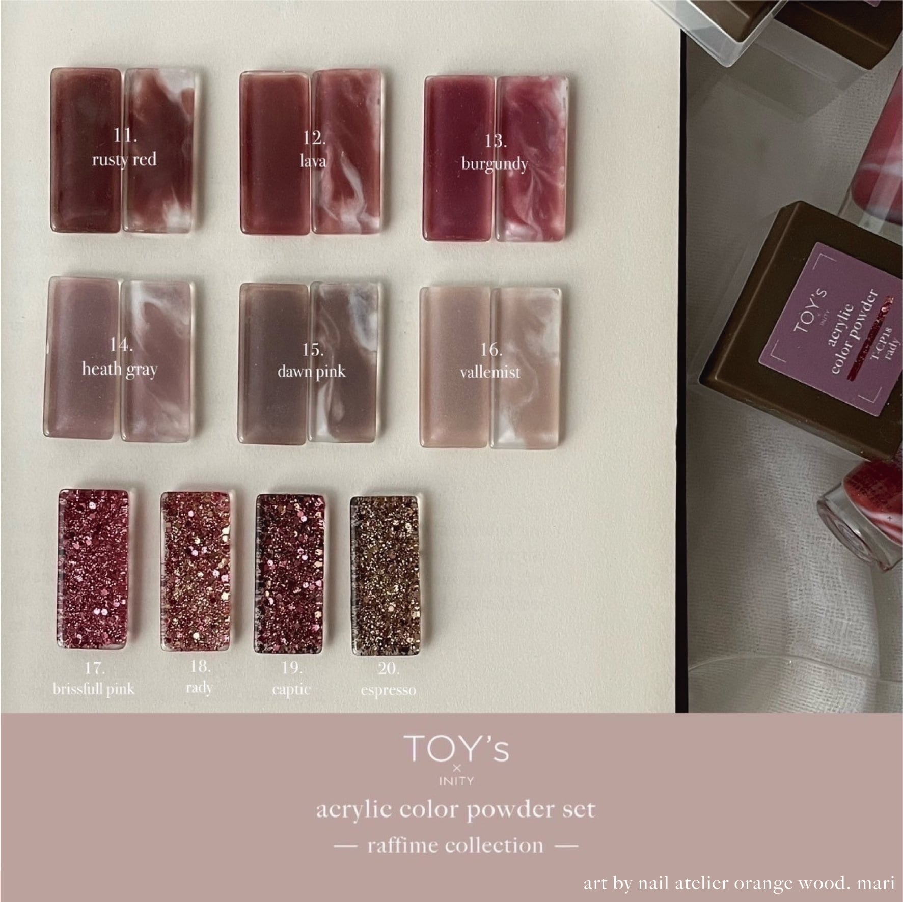 TOY's アクリルパウダーセット 多色 単品】TOY's：ラフィーム｜アクリルパウダー | hbaz official store
