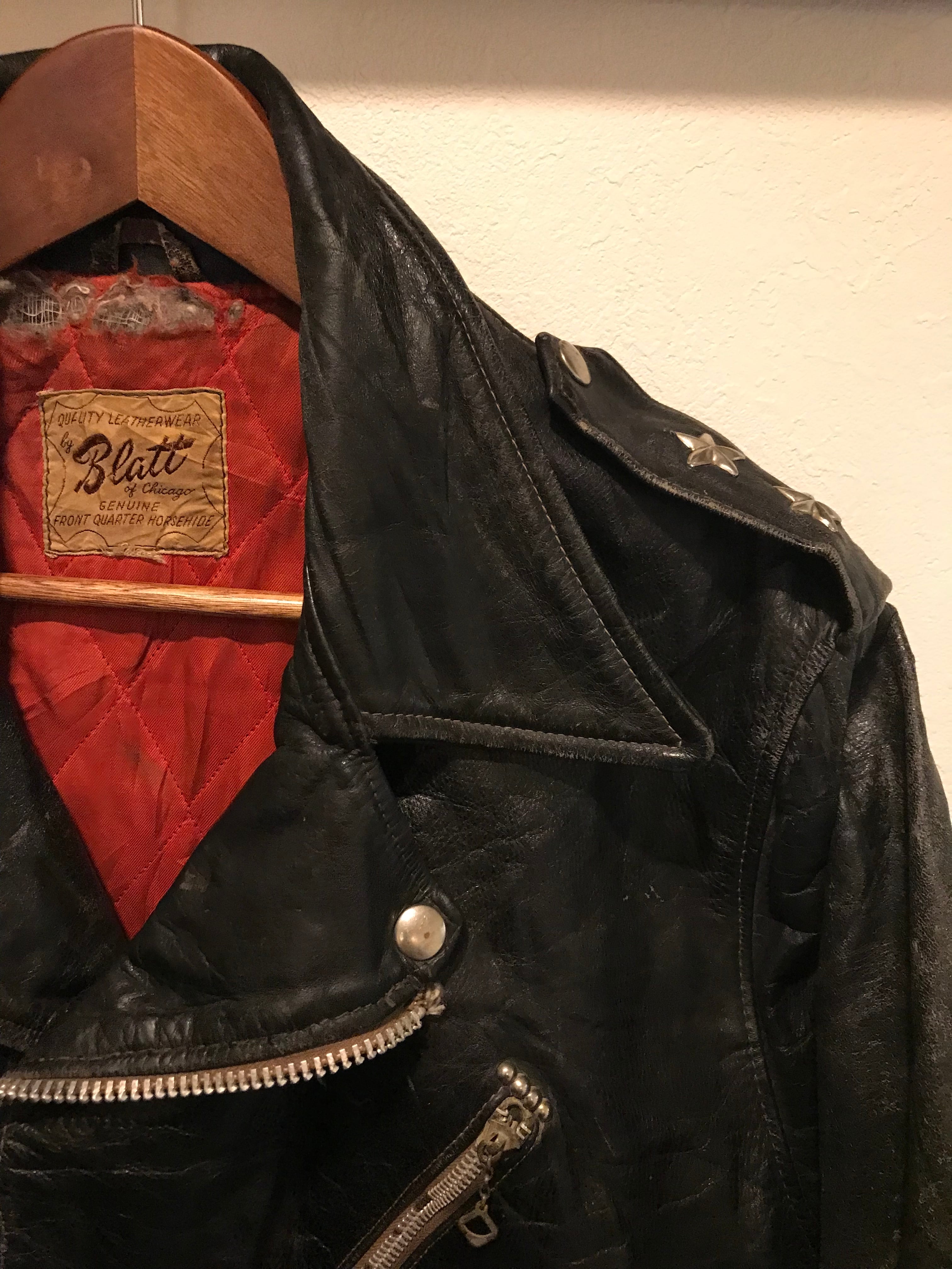 90s Vintage スウェード レザー 切替 トラッカー ジャケット 刺繍