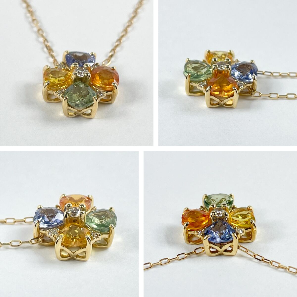 K18 天然サファイア 1.22ct 天然ダイヤモンド 0.05ct ネックレス K18 天然サファイア 1.22ct 天然ダイヤモンド 0.05ct ネックレス
