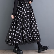 チュールレイヤード ロングスカート 00200