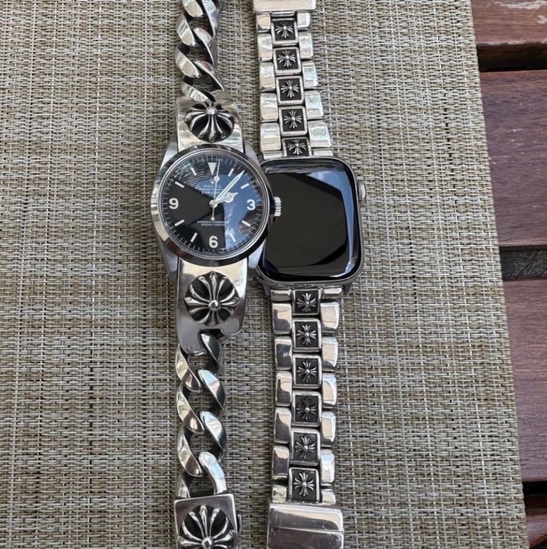 CHROME HEARTS クロムハーツ Apple アップル ウォッチ ベルト シルバー 