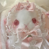 ♡【全2色】DreamHug Bear たれみみうさぎ ぬいぐるみポシェット black ♡