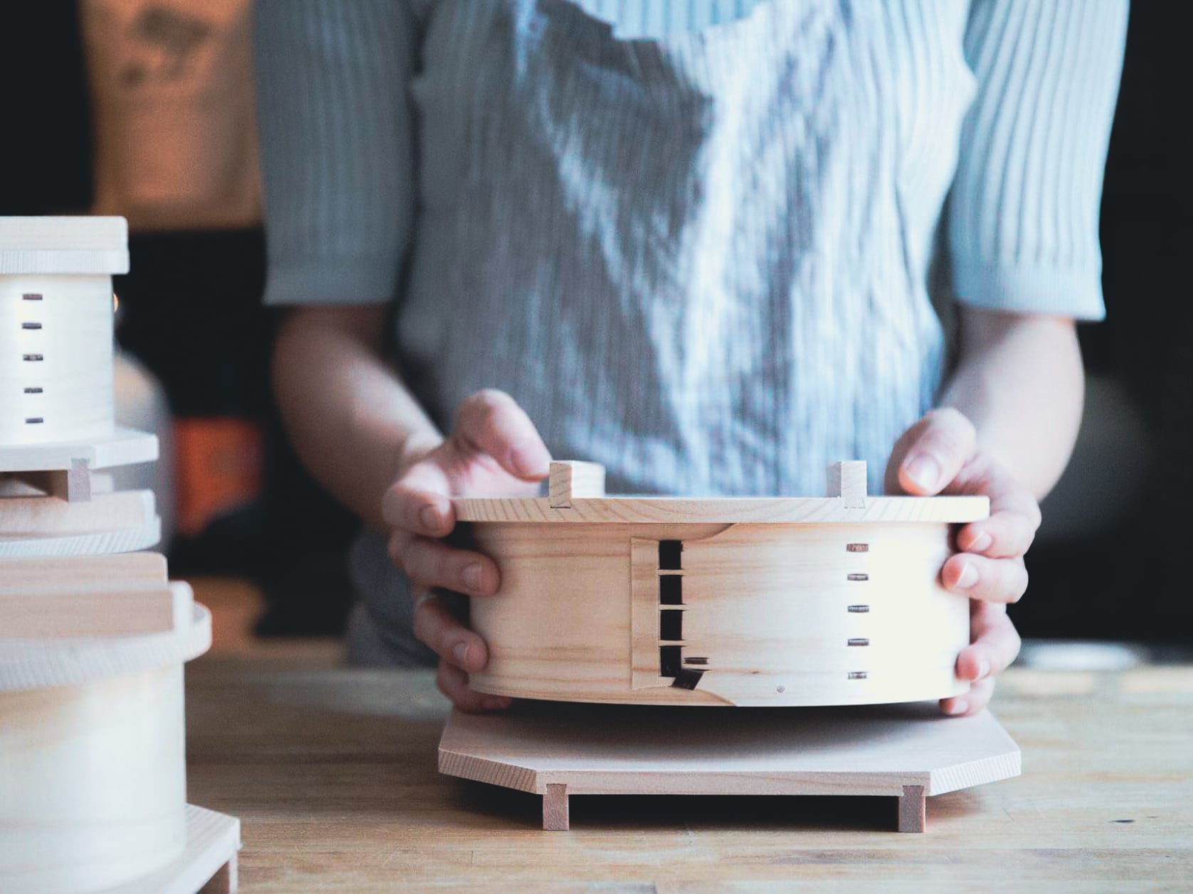 足立茂久商店 わっぱせいろ 6寸 新品未使用