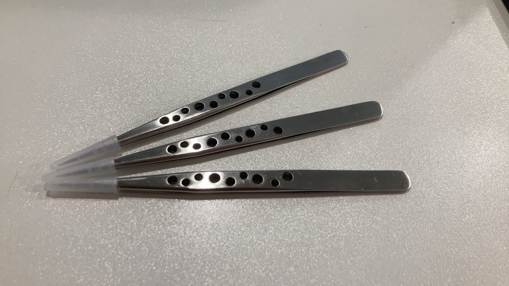 ダイヤモンドアート用ストレートピンセット（シルバー